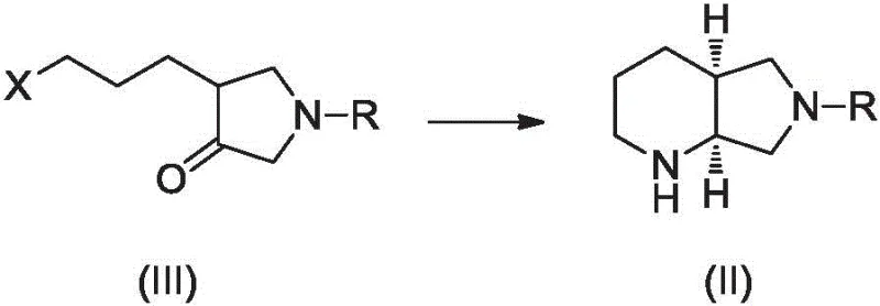 Core enzymatic transamination reaction converting compound III to compound II