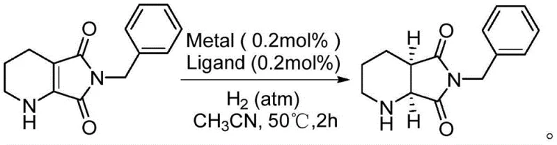 Novel rhodium-catalyzed asymmetric hydrogenation reaction scheme for moxifloxacin intermediate
