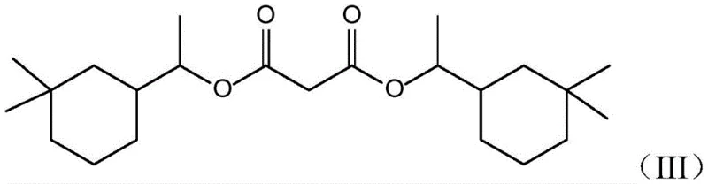 Chemical structure of the bis-ester byproduct (Formula III) targeted for hydrolysis recovery