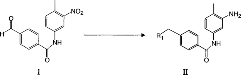 General reaction scheme for reductive amination of Formula I to Formula II