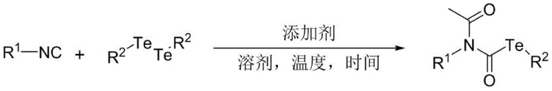 Novel acetate-catalyzed synthesis of N-acetyl tellurate carbamates from isonitriles and ditellurides