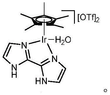 Chemical structure of the water-soluble Cp*Ir complex catalyst used in the synthesis