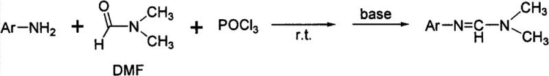Vilsmeier-Haack reaction pathway using toxic POCl3