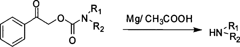Reductive deprotection of Cpac protected amine using Magnesium and Acetic Acid