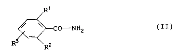 Reaction scheme showing benzamide salt reacting with carbonate to form N-benzoylcarbamate