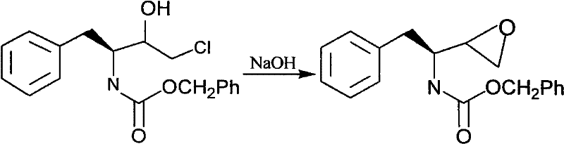 Base-mediated cyclization of chlorohydrin to form the target epoxide