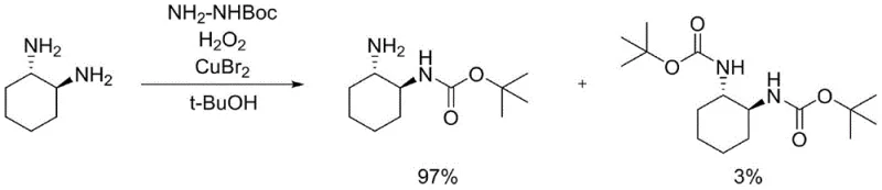 Synthesis pathway for (1S,2S)-N-Boc-1,2-cyclohexanediamine demonstrating high yield and stereochemical integrity