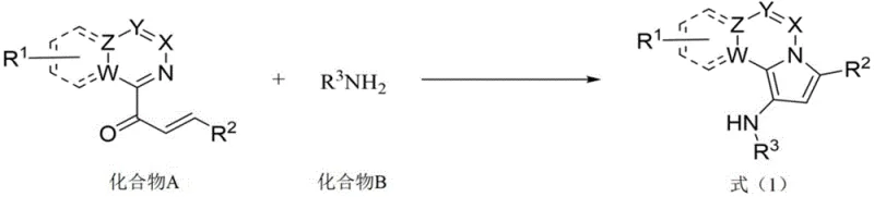 General reaction route for Formula 1 showing TiCl4 catalyzed cyclization