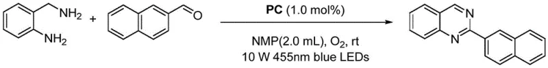 Specific example reaction scheme for preparation of 2-(naphthalen-2-yl)quinazolines