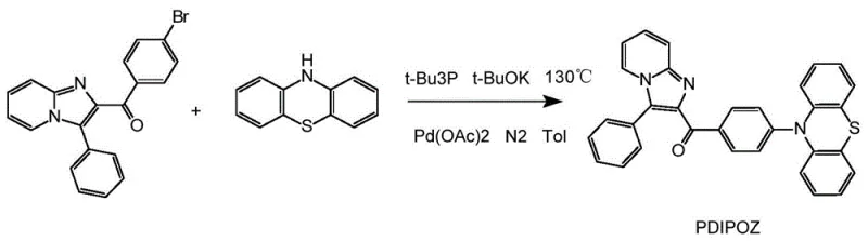 Palladium-catalyzed coupling reaction to form final benzophenone derivative
