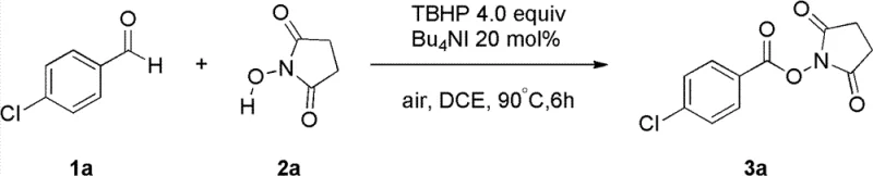 General reaction scheme for N-hydroxy ester synthesis using Bu4NI catalyst and TBHP oxidant