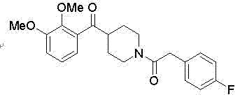 Chemical structure of MDL-100907 showing the core piperidine and dimethoxyphenyl motifs