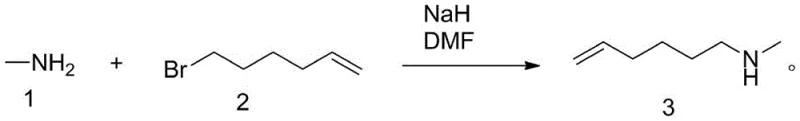 Conventional synthesis route using Sodium Hydride generating explosive hydrogen gas