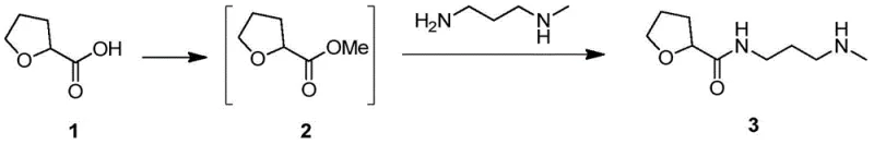 Synthetic route converting tetrahydrofuran carboxylic acid to the stable oxalate salt intermediate