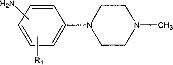 Overall two-step synthesis scheme showing substitution followed by hydrogenation