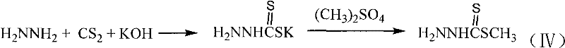 Synthesis of methyl hydrazinodithioformate reagent from hydrazine and carbon disulfide
