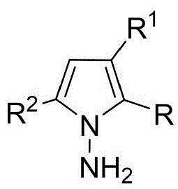 Structural formula of pyrrolamine precursor (Formula 4) with variable R group positions