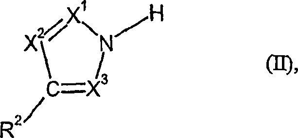 General Formula II representing the azole reactant structure used in the synthesis