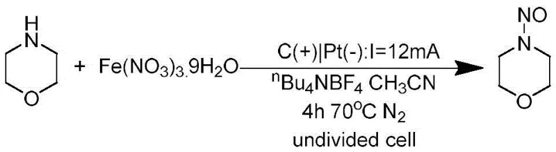 Proposed double-radical reaction mechanism for electrochemical N-nitrosation