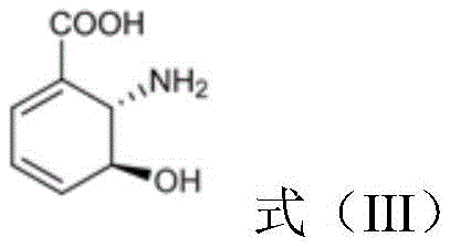 Chemical structure of 2,3-dihydro-3-hydroxyanthranilic acid (Formula III)