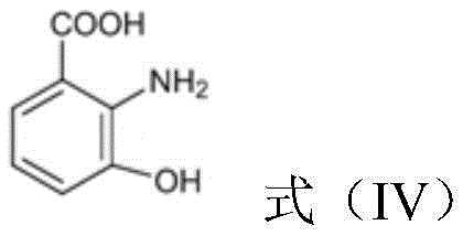 Chemical structure of 3-hydroxyanthranilic acid (Formula IV)