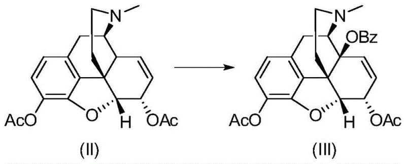 Reaction scheme showing CuI catalyzed oxidation of compound II to compound III