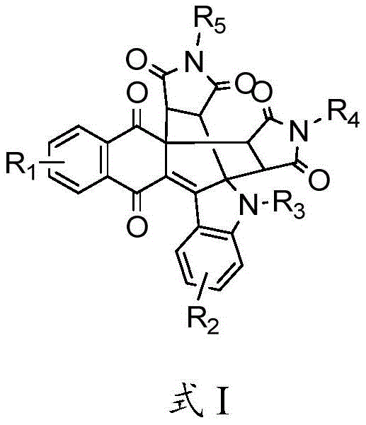 General structural formula of naphthoquinone polycyclic derivatives showing variable R groups