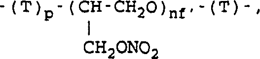 General structure of nitroxyalkyl moieties showing the CH2ONO2 functional group attachment
