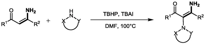 Conventional TBHP mediated reaction showing safety limitations