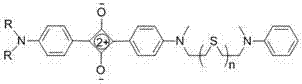 General structural formula of unsymmetrical squaraine dyes containing flexible thioether chains