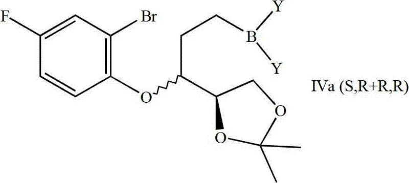 Intramolecular Suzuki coupling mechanism converting organoborane Formula IVa to chroman Formula Va