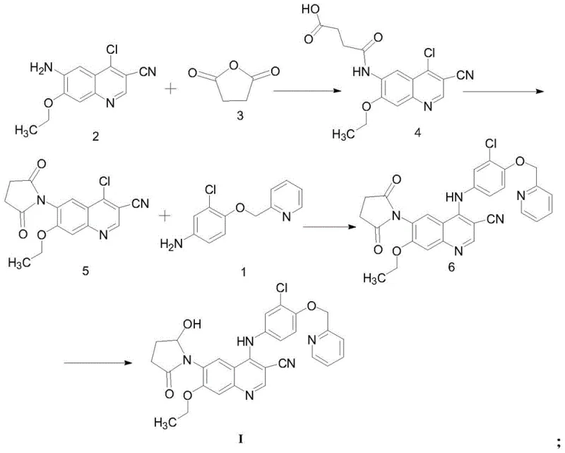 Novel 4-step synthetic route for Formula I avoiding column chromatography