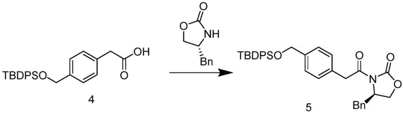 Synthesis of chiral ligand Formula 5 using oxazolidinone auxiliary