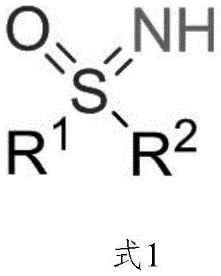 General structural formula of novel NH-sulfoximine compounds showing R1 and R2 substituents