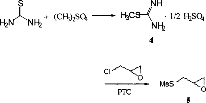 New synthetic route starting from thiourea to form key epoxide intermediate safely