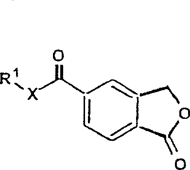 General formula of starting material esters and amides showing R1 and X variability