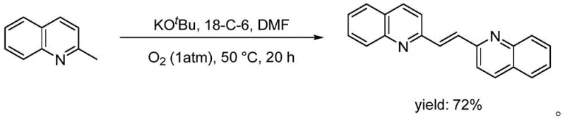 Prior art reaction using KOtBu and 18-Crown-6 for oxidative dehydroalkenylation