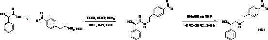 Conventional synthesis route using hazardous Borane Dimethyl Sulfide reduction