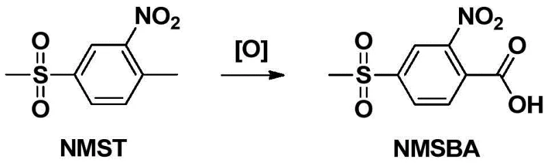 Oxidation of NMST to NMSBA using traditional oxidants