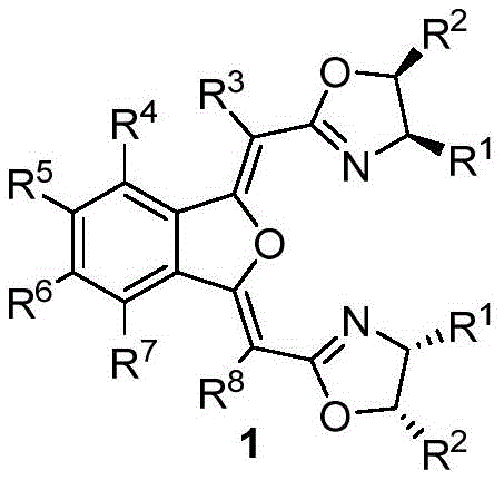 General structure of the novel NON-type chiral bisoxazoline ligand featuring a benzoisofuran core