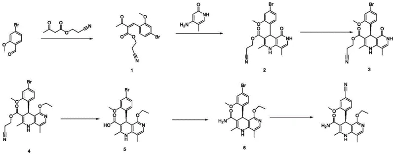 Complete synthetic route for Non-neridone showing intermediates 1 through 6