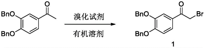 Complete synthetic route for norepinephrine bitartrate showing bromination, substitution, hydrogenation, and resolution steps