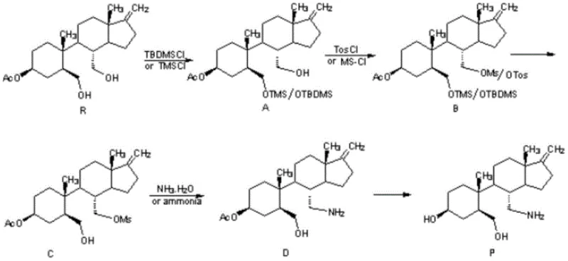 Novel synthesis route for Norspeltol avoiding hazardous reagents