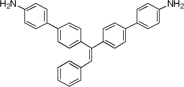 Synthesis route of TriPEDBA showing Wittig reaction followed by Suzuki coupling