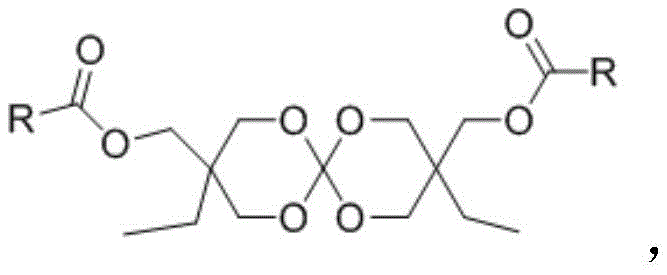 General structural formula of the novel spiro-expansion monomer containing unsaturated bonds and ester groups