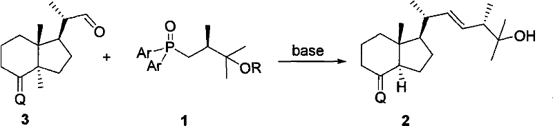 Coupling reaction of phosphine oxide side chain with vitamin D ketone