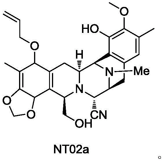 Chemical structure of Trabectedin intermediate NT02a showing complex polycyclic framework