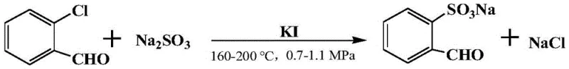 Traditional high-pressure synthesis of sodium o-sulfonate benzaldehyde using KI catalyst