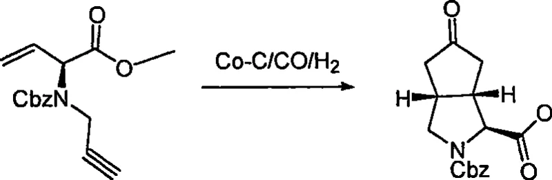 Key cobalt-catalyzed cyclization step forming the bicyclic core