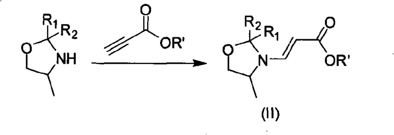 Synthesis of key intermediate Compound II from aminopropanol derivative and propiolate ester